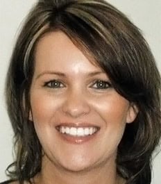 A smiling woman without overbite