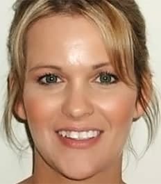 A smiling woman with overbite